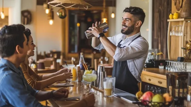 Servicio en mesa en Bar Trosky.