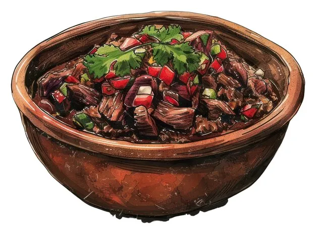 Classic ropa vieja stew served with white rice.