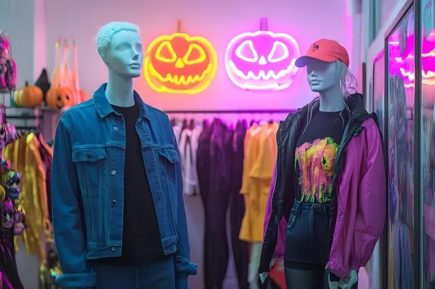 Interior de tienda NUDE PROJECT con prendas streetwear en exhibición y diseño contemporáneo en Madrid Centro.