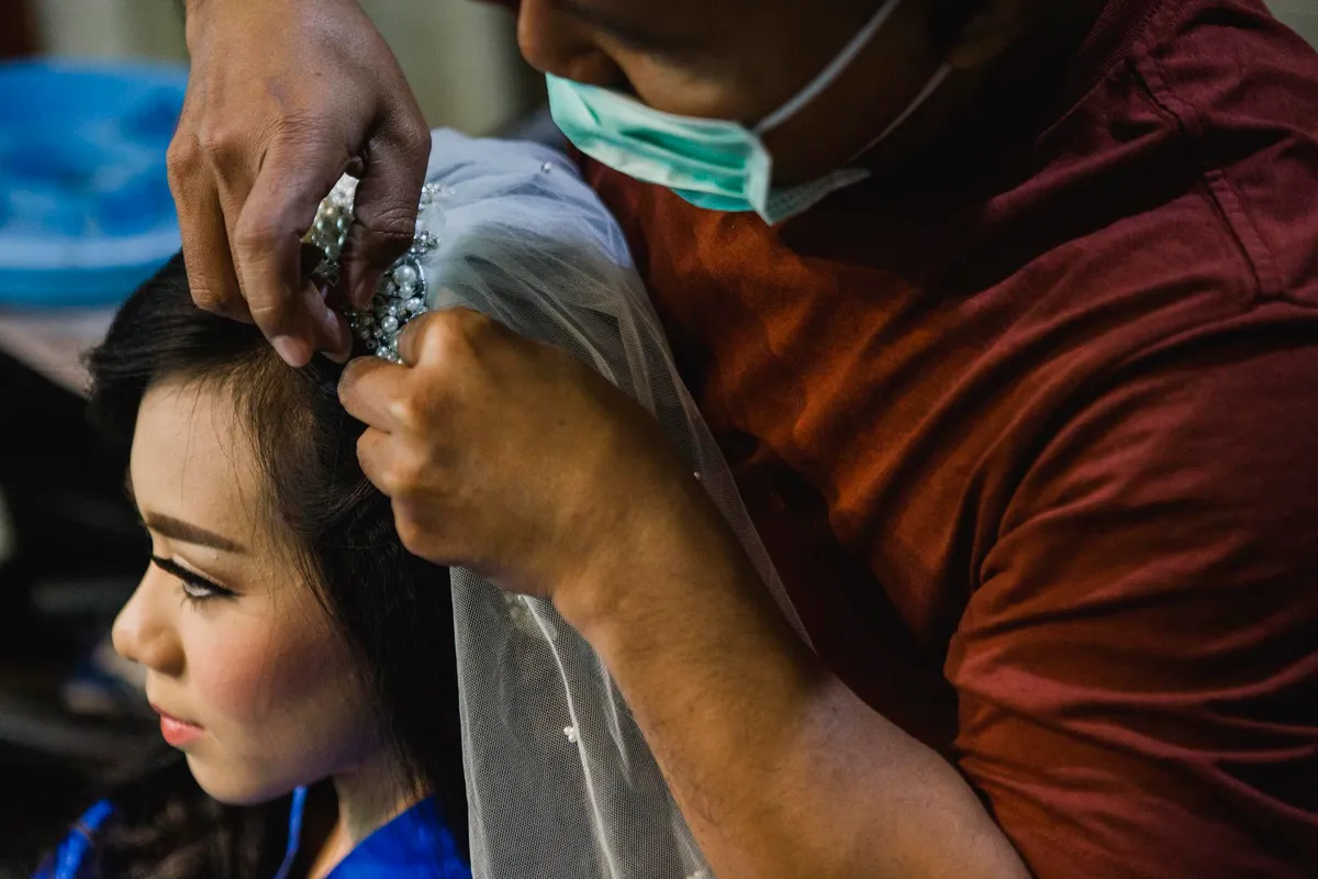 Artistic hair line-up and design.