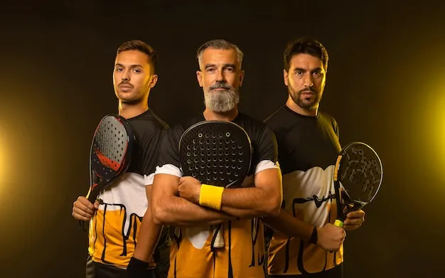 Padel league teams ready for competition.