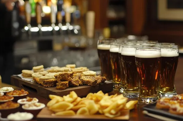 Tapas acompañadas de bebida fría.