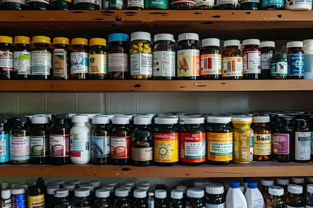 Suplementos nutricionales expuestos en Farmacia Palau.