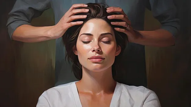 Professional scalp care and massage service.