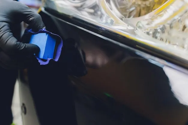 Sellador de nanotecnología aplicado en pintura de coche para protección.