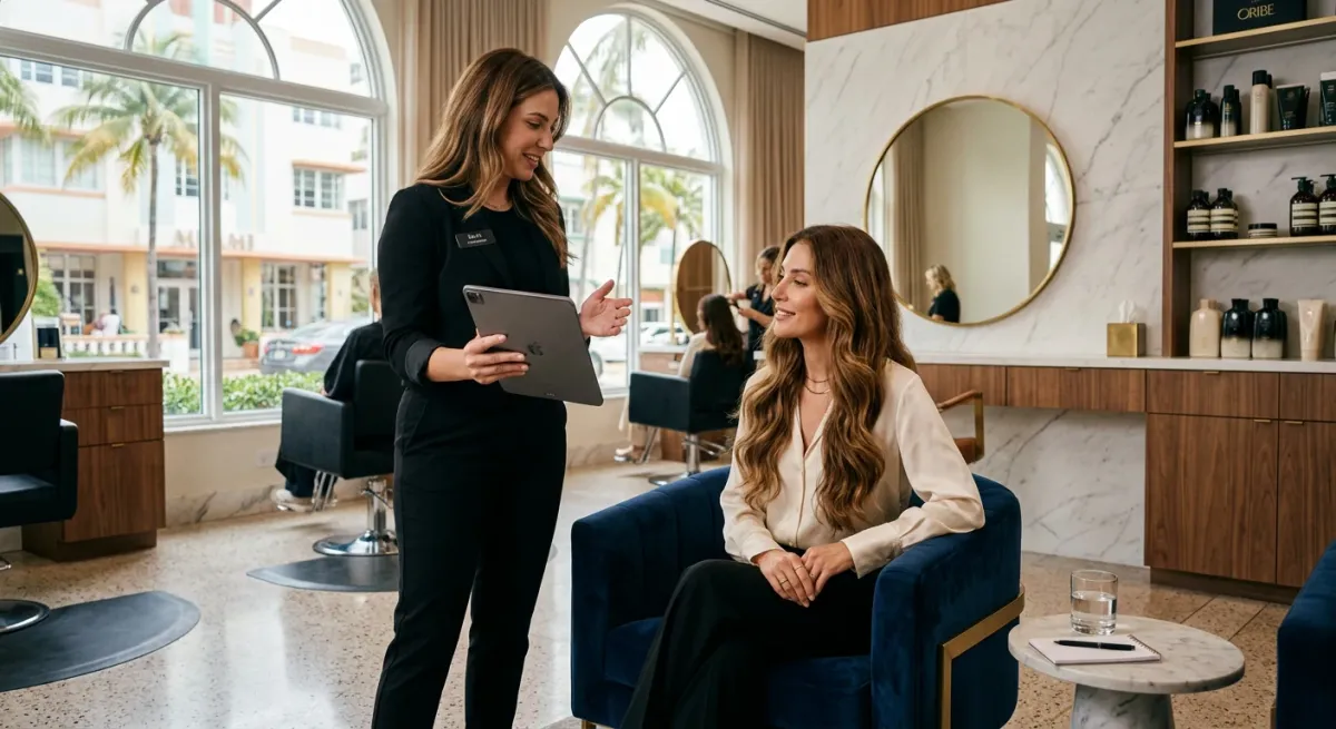 Elegant consultation in the AD Hair Experience salon