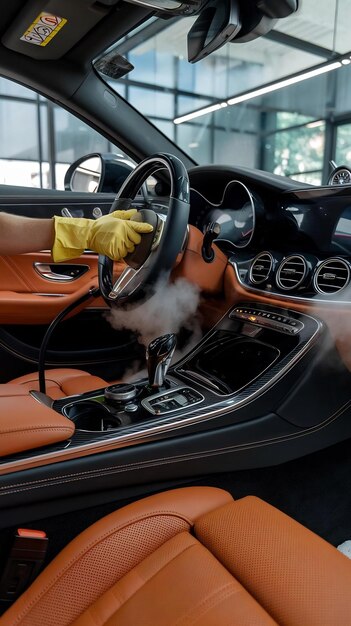 Spotless car interior post-odor removal treatment.