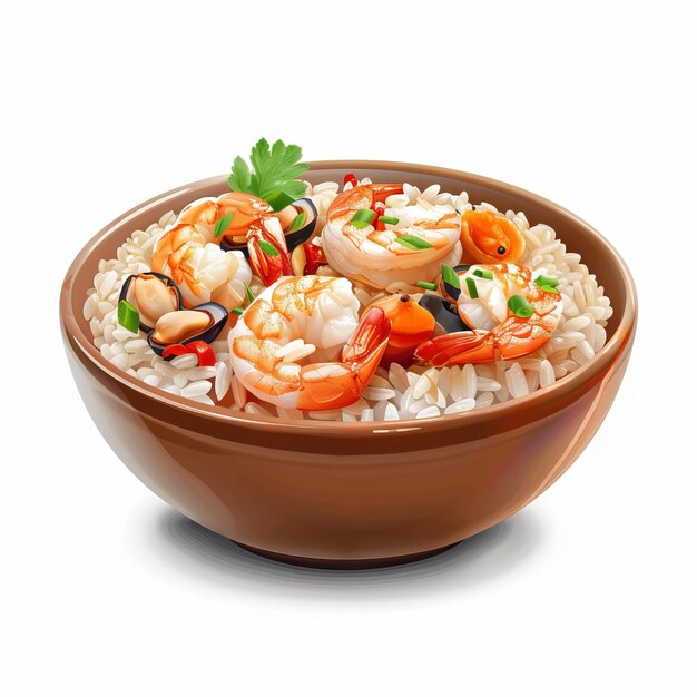 Flavorful seafood arroz con pollo alternative with fresh catches.