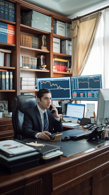 Consultor analizando normativas para criptoactivos con laptop y papeles.