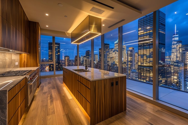 Modern extended stay hotel suite featuring kitchenette, living space, and bedroom in a bright, welcoming Miami hotel room.