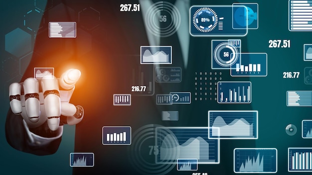Visual representation of AI-driven workflow automation in a business setting.