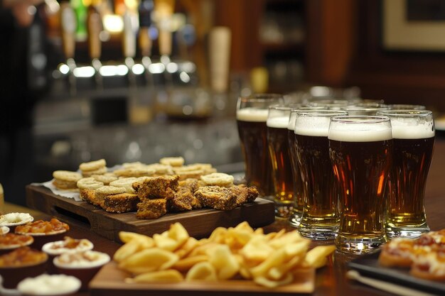 Tapas acompañadas de bebida fría.