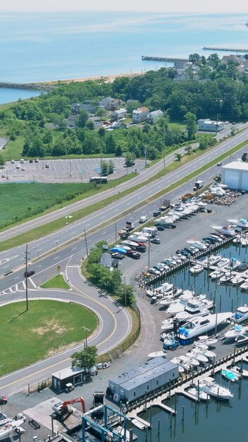 Multi-level parking garage at Port Miami with vehicles parked close to cruise terminals.
