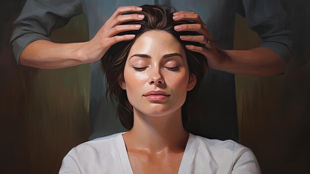 Professional scalp care and massage service.