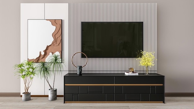 Mueble para TV moderno en salón.