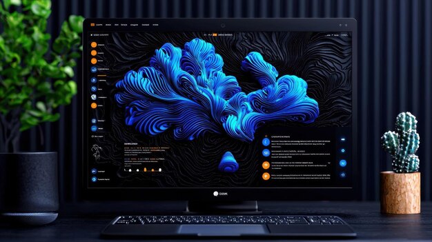 High-fidelity mockup of an AI-designed professional website layout.