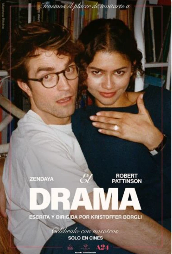 Póster de la película El Drama con Zendaya y Robert Pattinson